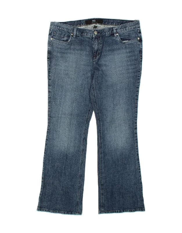 MOSSIMO Womens Bootcut Jeans US 18 2XL W40 L31 Blue Cotton Fashionable Frayed Hem Denim MOSSIMO Womens Bootcut Jeans US 18 2XL W40 L31 Blue Cotton Fashionable Frayed Hem Denim