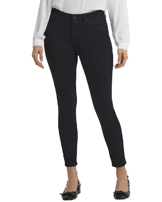 NYDJ Ami Black Skinny Jean Fashionable Distressed Jeans