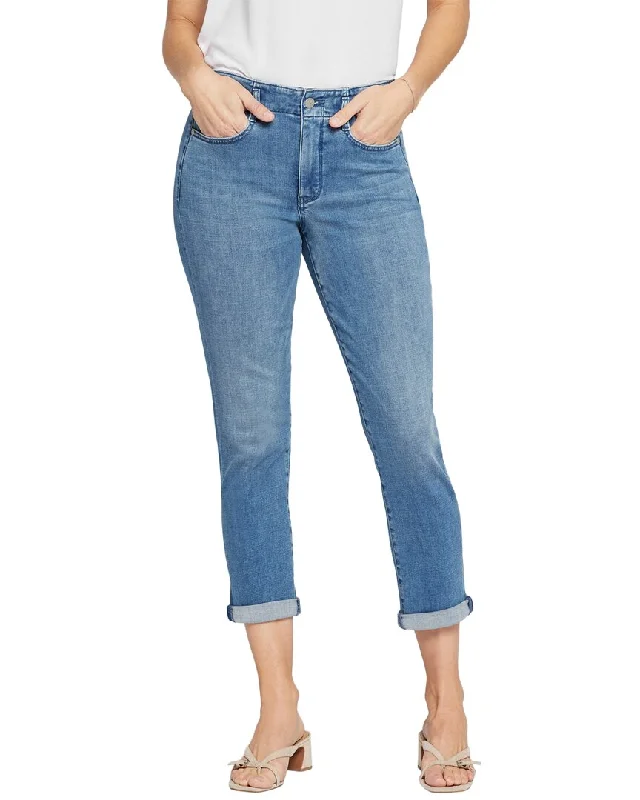 NYDJ High-Rise Hollywood Stunning Girlfriend Jean Stylish Stone-Wash Denim Jeans