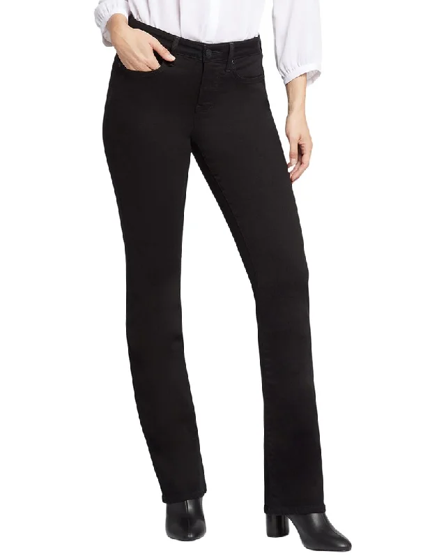 NYDJ Petite Barbara Black Bootcut Jean Comfortable Full-Length Denim Jeans