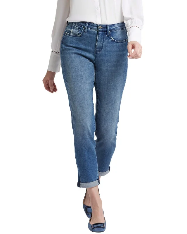 NYDJ Petite Margot Cascade Wave Girlfriend Jean Stylish Tapered Fit Jeans