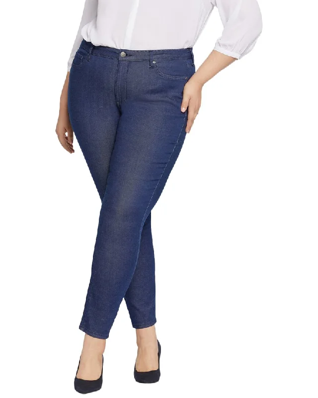 NYDJ Plus Ami Endless Blue Skinny Leg Jean Trendy Wide-Leg High-Waist Denim