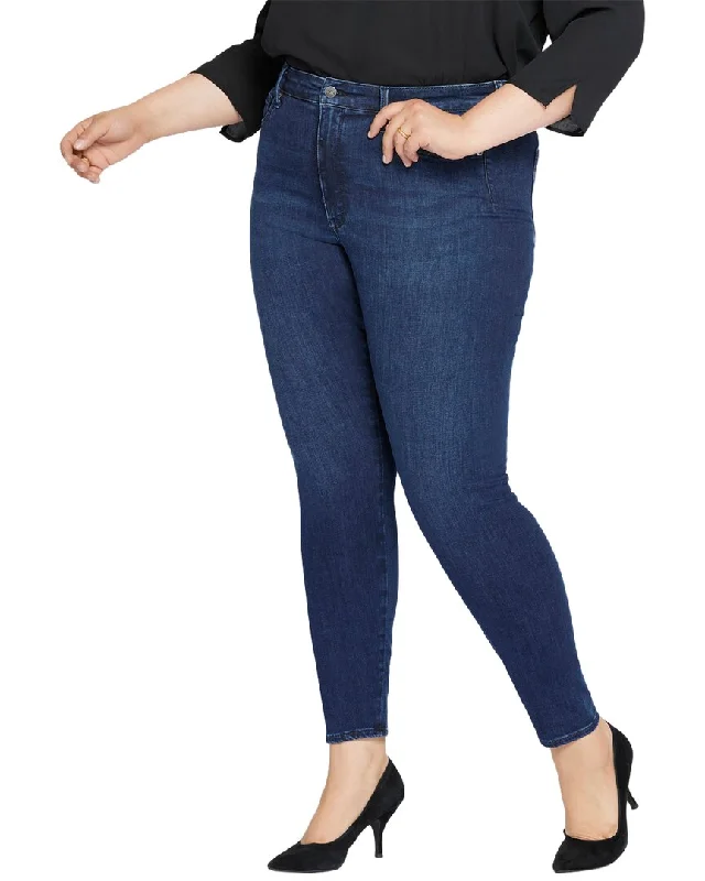 NYDJ Plus Ami High-Rise Skinny Jean Fashionable Raw Hemmed Jeans