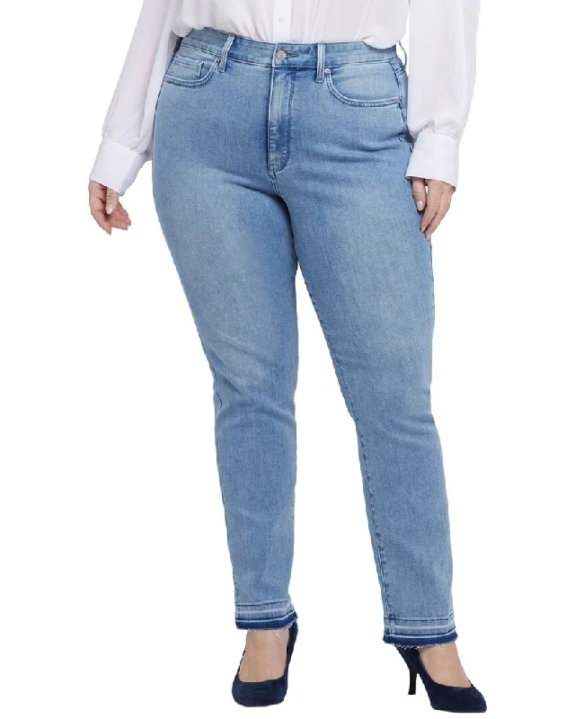 NYDJ Plus Marilyn Big Skies Straight Leg Jean Stylish Relaxed Fit Skinny Jeans