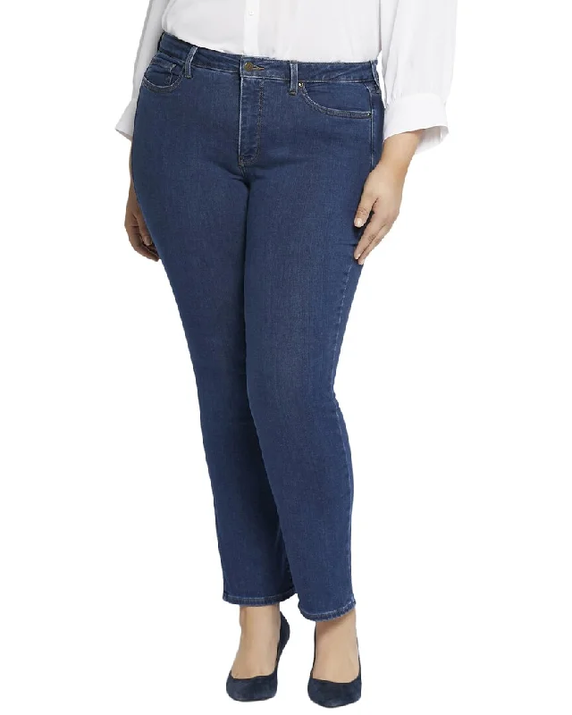 NYDJ Plus Sheri Quinn Slim Jean Casual Straight-Leg Jeans