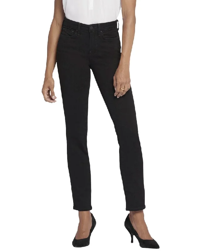 NYDJ Sheri Black Slim Jean Cozy Stretch High-Waist Jeans