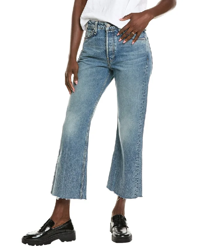 rag & bone Maya High-Rise Crop Flare Jean Casual Distressed Skinny Jeans