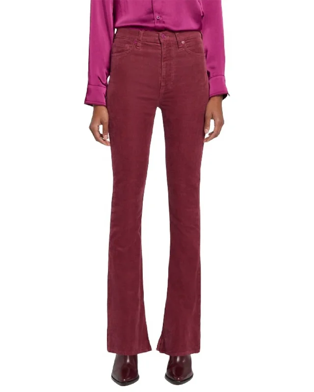 Tailorless Uhr Skinny Boot Jeans In Burgandy Casual Light Wash Jeans