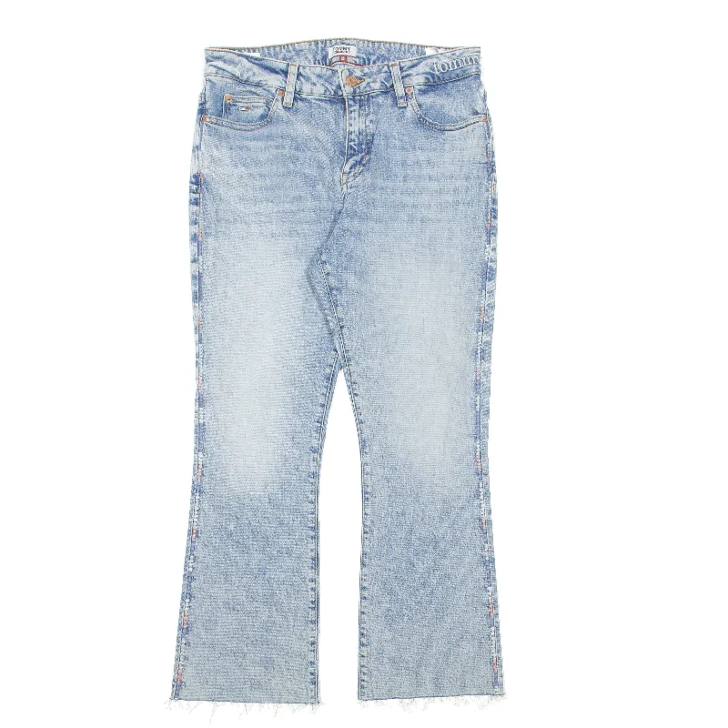 TOMMY HILFIGER Crop Jeans Blue Denim Regular Flared Acid Wash Womens W30 L26 Trendy Acid Wash Skinny Jeans TOMMY HILFIGER Crop Jeans Blue Denim Regular Flared Acid Wash Womens W30 L26 Trendy Acid Wash Skinny Jeans