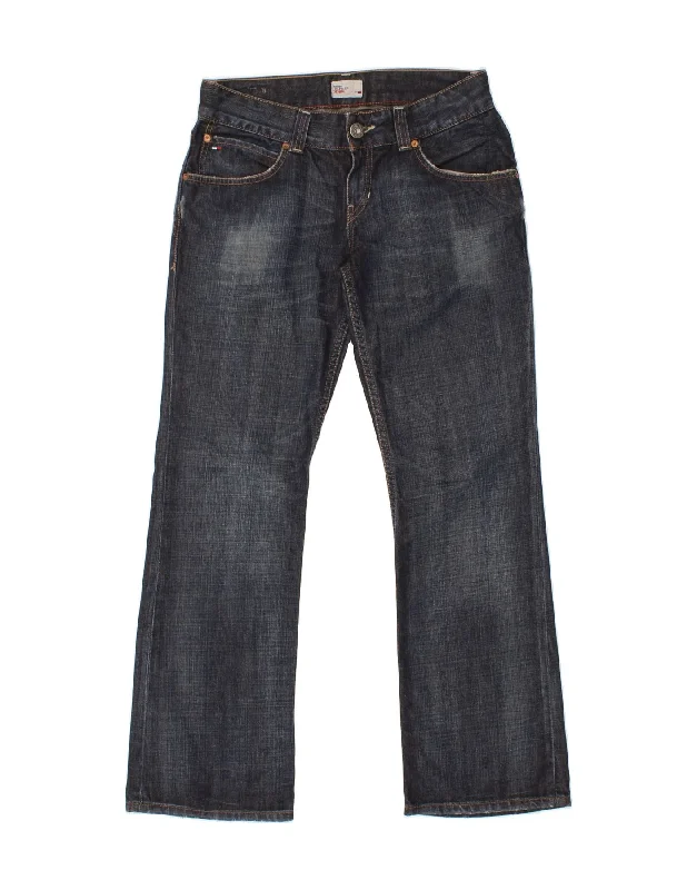 TOMMY HILFIGER Womens Bootcut Jeans W30 L30 Navy Blue Cotton Classic Black Denim Jeans