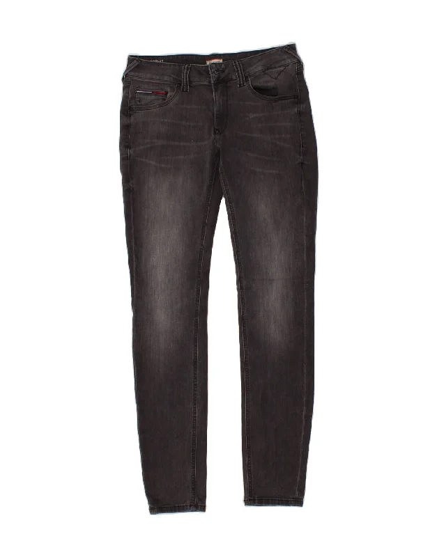 TOMMY HILFIGER Womens Sophie Skinny Jeans W32 L32 Black Cotton Trendy Cut-Off Denim Shorts TOMMY HILFIGER Womens Sophie Skinny Jeans W32 L32 Black Cotton Trendy Cut-Off Denim Shorts