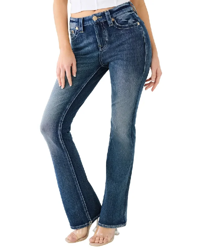 True Religion Naida Curvy Becca Mr Boot Jean Trendy Patchwork Denim Jeans