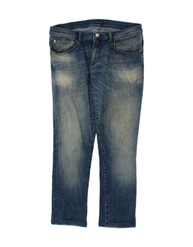 TRUSSARDI Womens Slim Jeans W33 L27 Blue Stylish Plus Size Denim Jeans