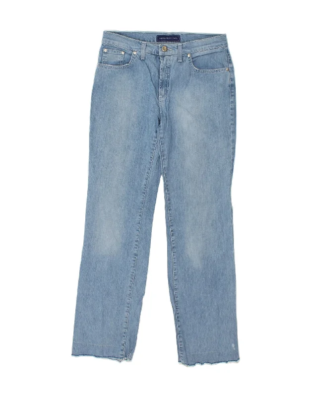 TRUSSARDI Womens Straight Jeans  W27 L30 Blue Cotton Fashionable Slim Fit Jeans