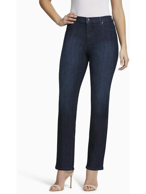 Womens Denim Stretch Tapered Leg Jeans Stylish Tapered Fit Jeans