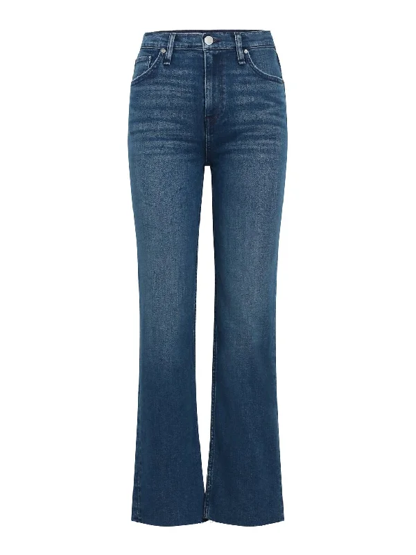 Women's Remi High Rise Straight Ankle Jeans In Deep Dive Stylish High-Waist Jeans