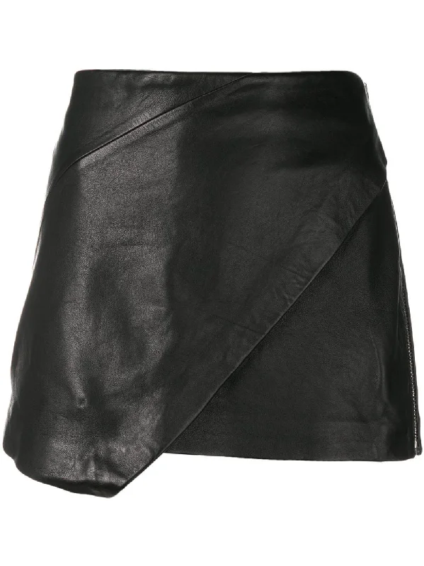Fashion Show wrap-style mini skirt silk skirt smooth