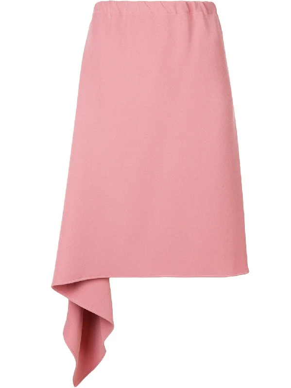 draped hem asymmetric skirt denim skirt trendy