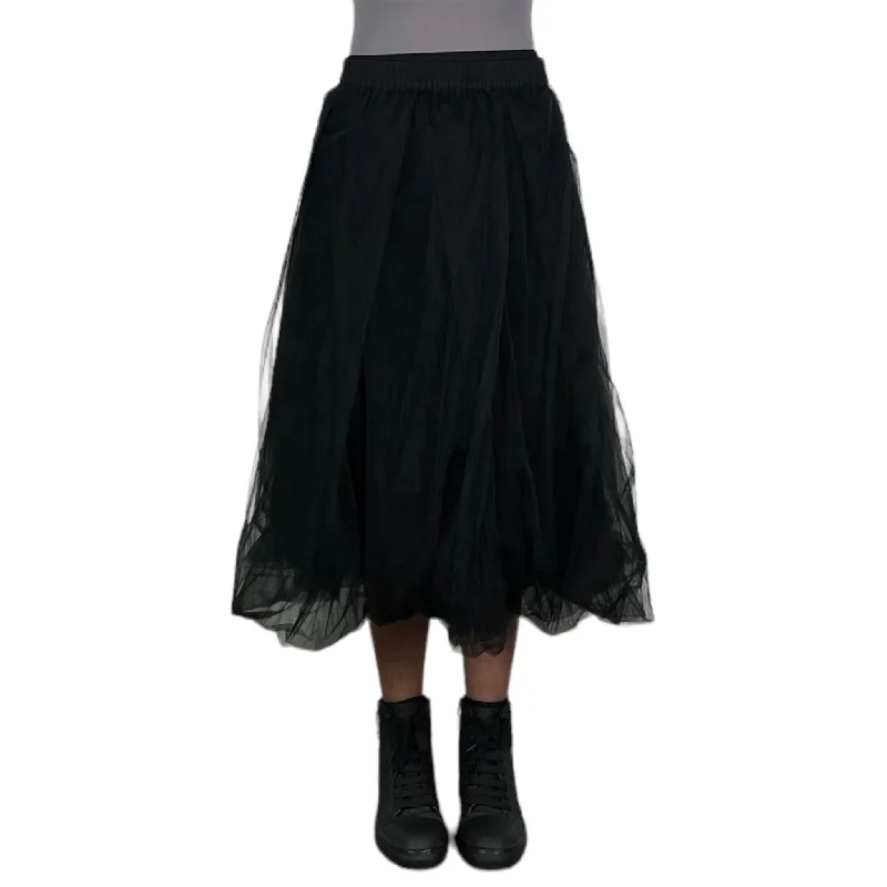 TRIPLE LAYER TULLE SKIRT linen skirt natural
