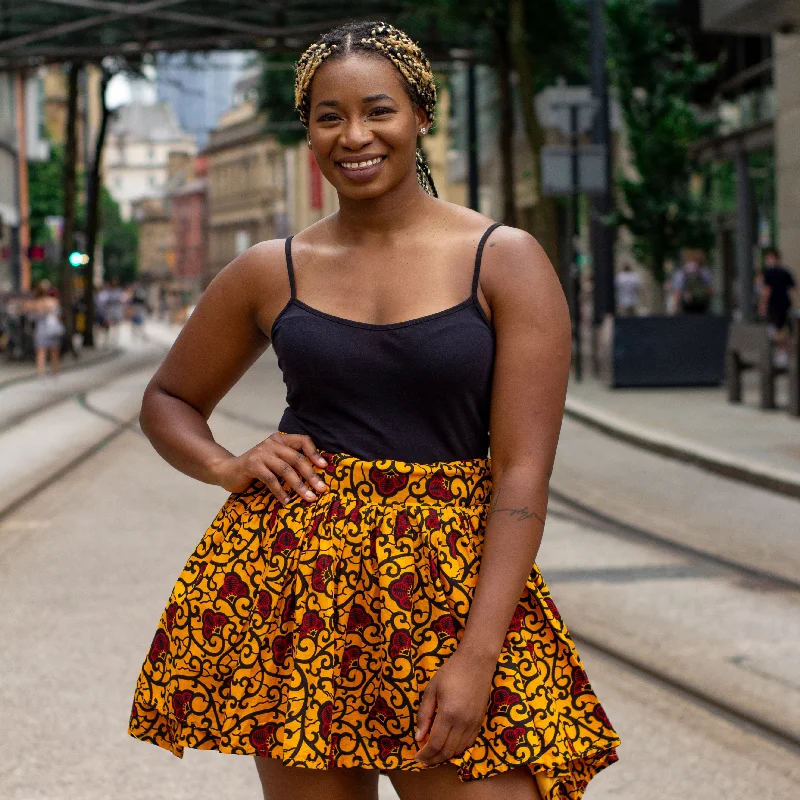 Ada Ankara Wax Print Skater Skirt pencil skirt chic