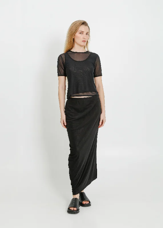 AMIRI TUBE SKIRT / BLACK velvet skirt sumptuous