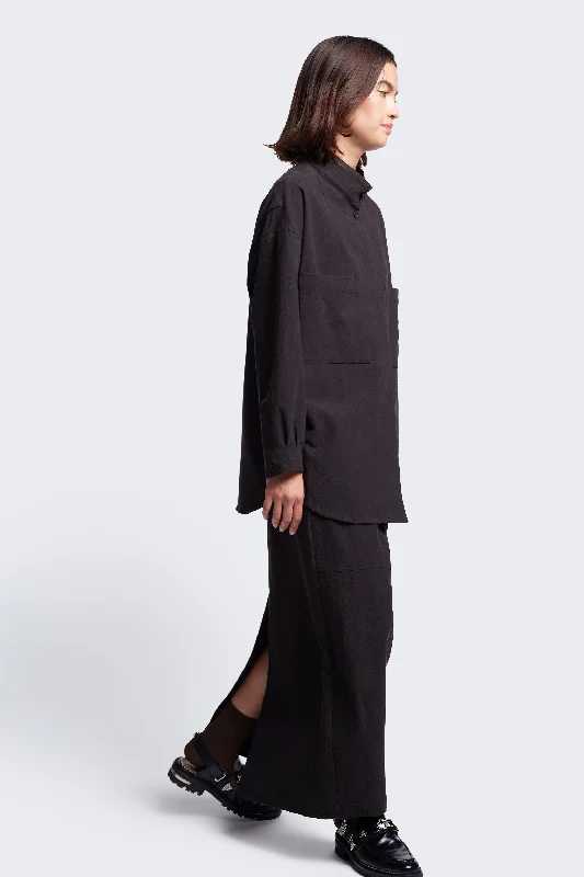 Anima Skirt Black flowy skirt hem
