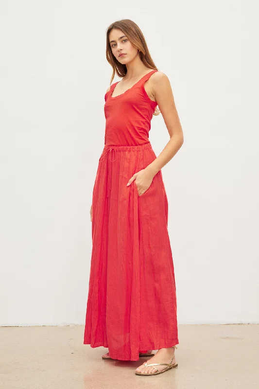 BAILEY LINEN MAXI SKIRT wool skirt warm