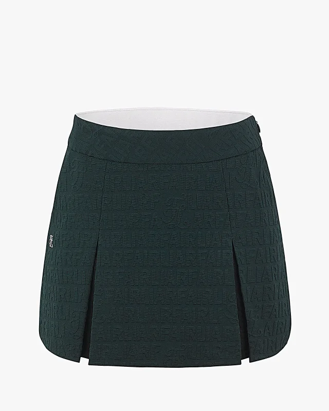 FL jacquard volume logo band skirt corduroy skirt comfortable