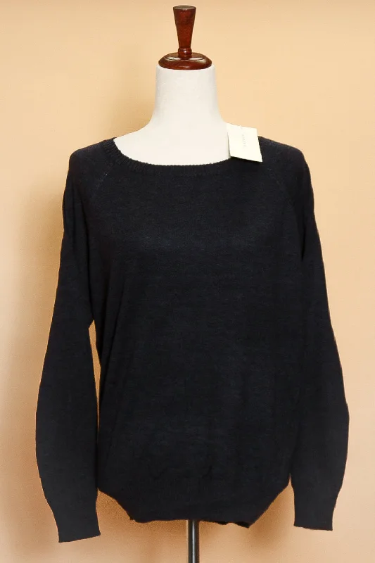 Charcoal Black Pullover Sweater (5pc) Spandex Rayon Corduroy