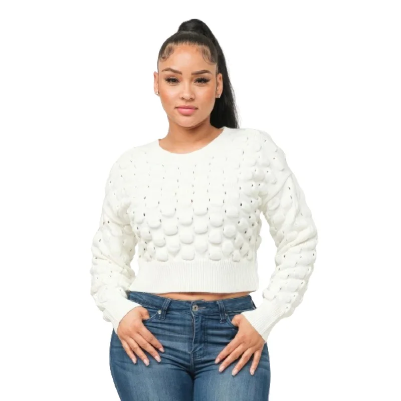 Checker Sweater Top Ribbed Striped Patterned