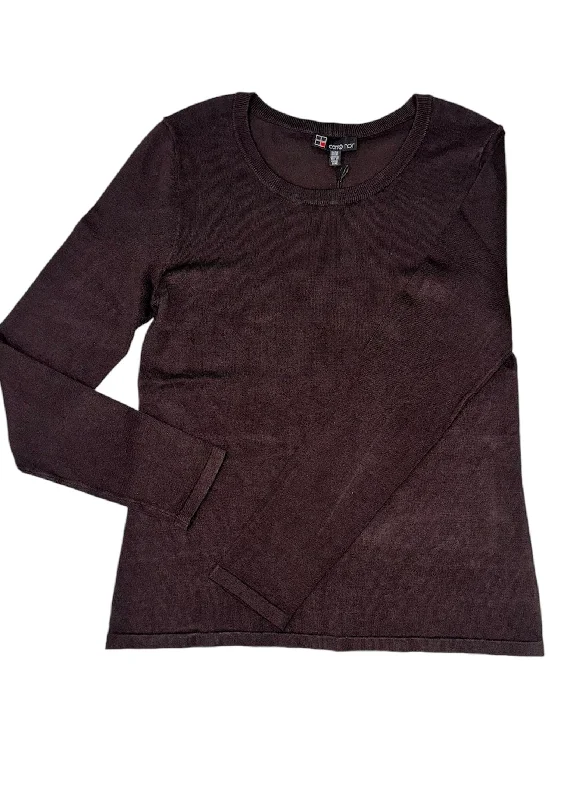 Chocolate Brown Sweater by Carre Noir Faux Fur Fabric Real Fur Fabric Shearling Fabric