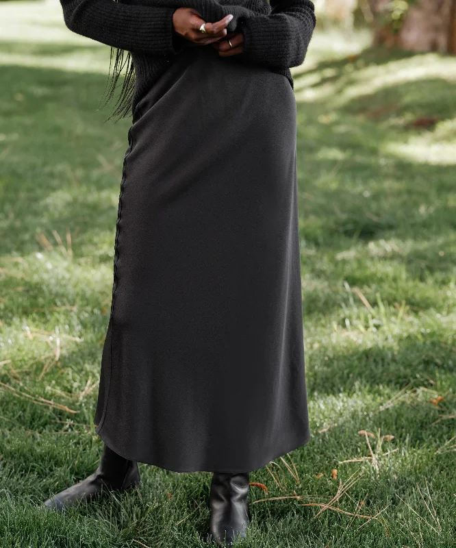 Cleo Slip Skirt high slit skirt