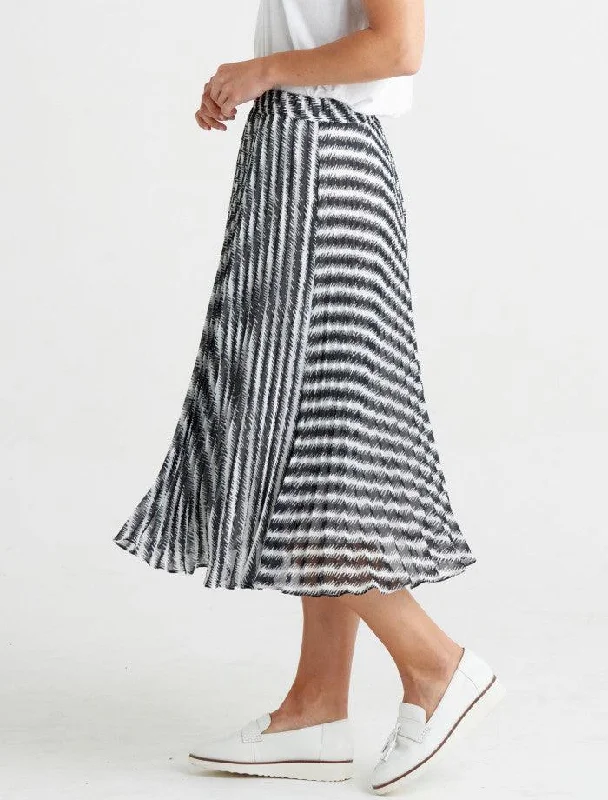 Chanel Pleated Skirt - Abstract elastic waist skirt