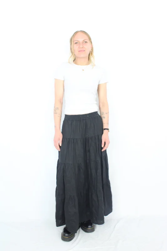 Country Road - French Linen Maxi Skirt relaxed fit skirt