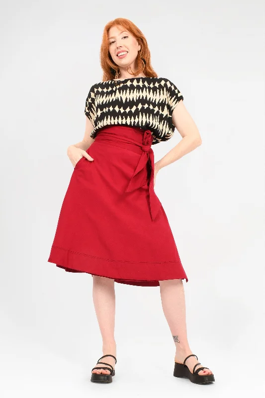 Lara Short Wrap Skirt leather skirt bold