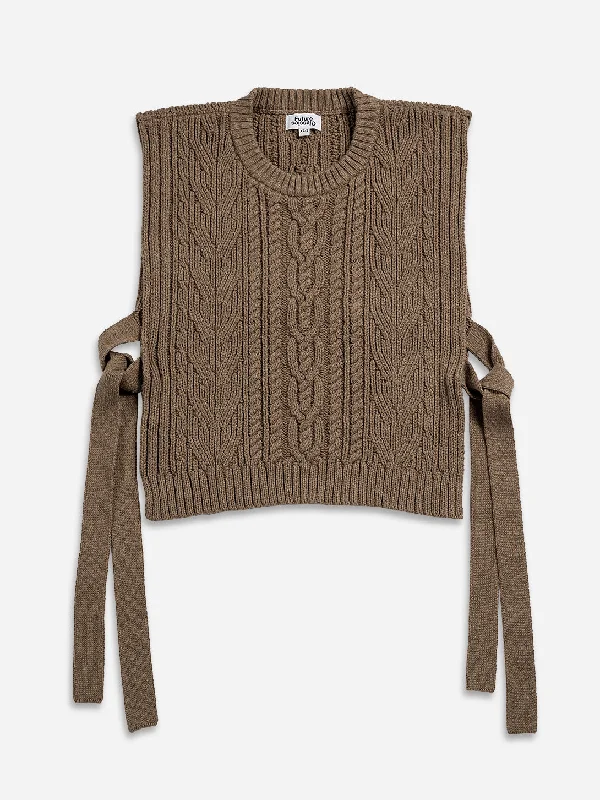 Cropped Sweater Vest Knit Fabric Woven Fabric Fleece Fabric
