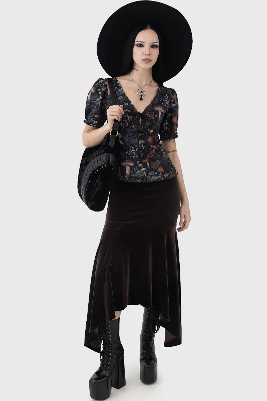 Gatalea Skirt silk skirt lustrous