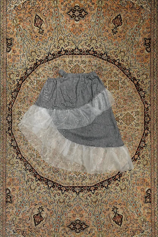 HOUGA will skirt (gray) midi skirt versatile