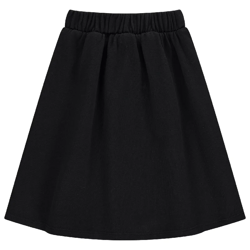 Jaybee Black flared Skirt linen skirt airy