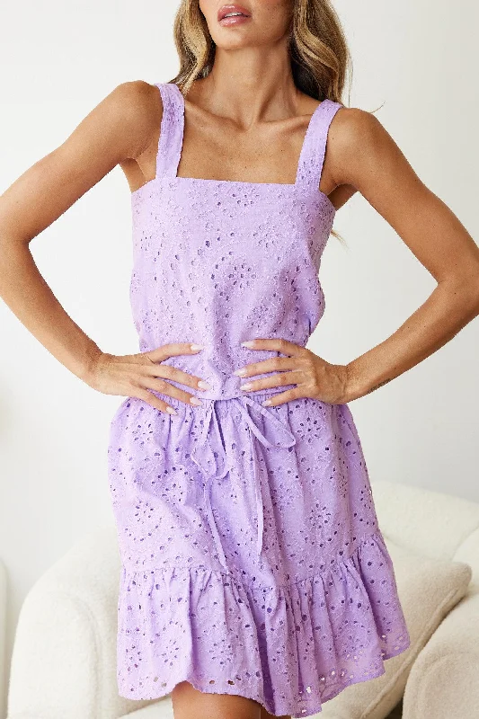 Krinna Skirt - Lilac lace skirt romantic