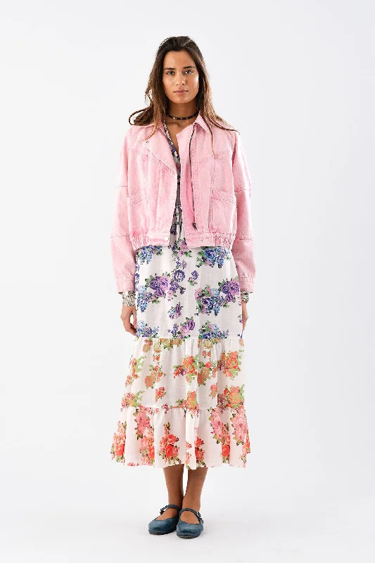 LOLLYS LAUNDRY Sunset Floral Skirt wool skirt sturdy