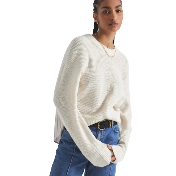 LYON MIXED MEDIA SWEATER Neon Metallic Matte