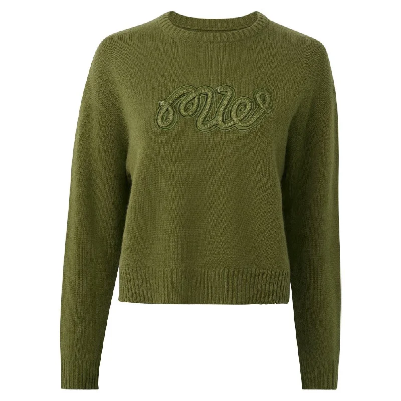 Malbon Boat Golf Sweater Olive - FW24 Women Iron Safe Non-Iron Wrinkle Free