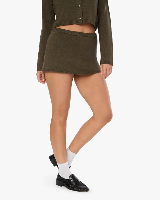 Mini Sweater Skort Ribbed Striped Patterned