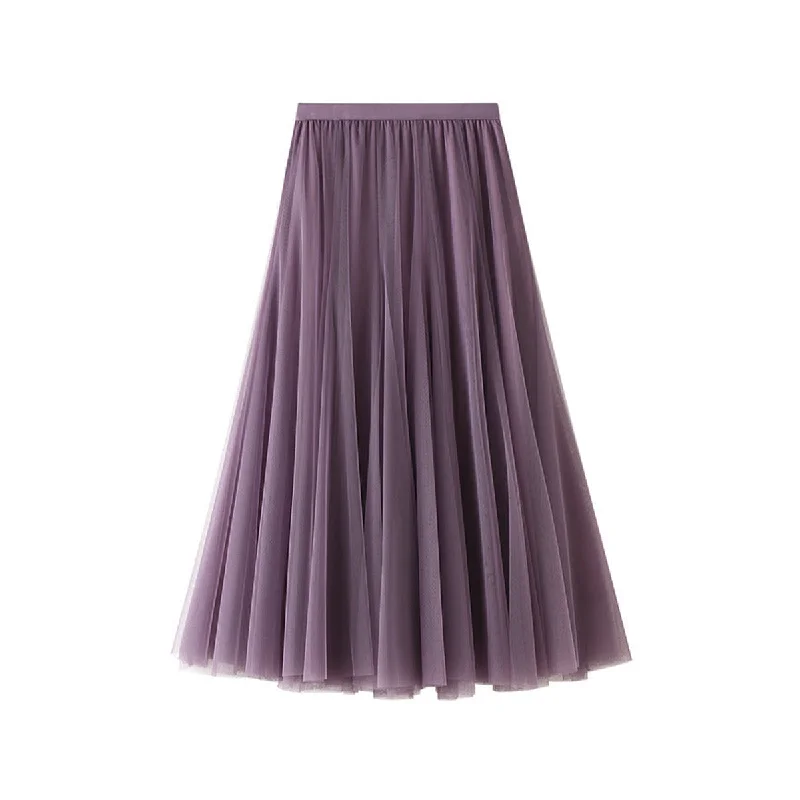 Mid-length Mesh Skirt denim skirt durable