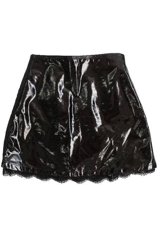 Pinko - Vinyl Mini Skirt high waist skirt