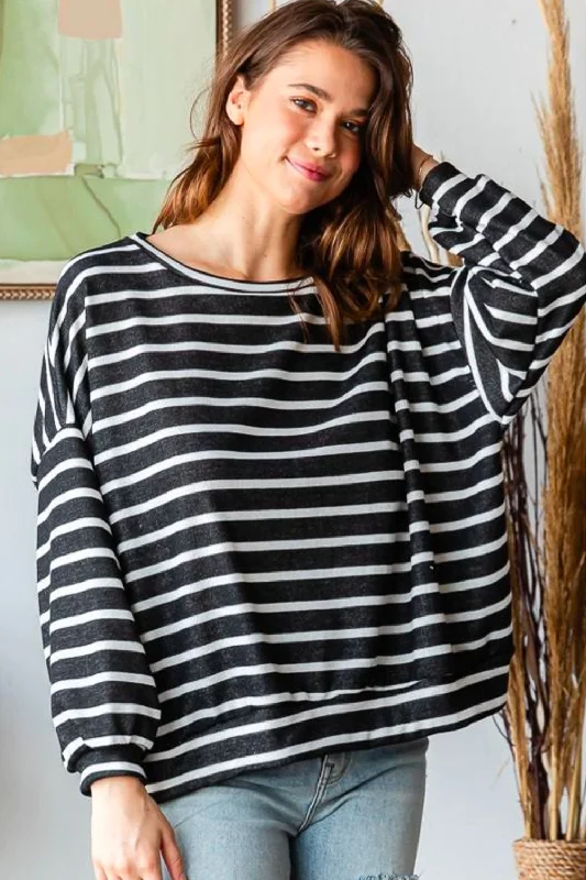 Plus Black & Ivory French Terry Stripe Sweater Wool Fabric Cashmere Fabric Tweed Fabric Plus Black & Ivory French Terry Stripe Sweater Wool Fabric Cashmere Fabric Tweed Fabric
