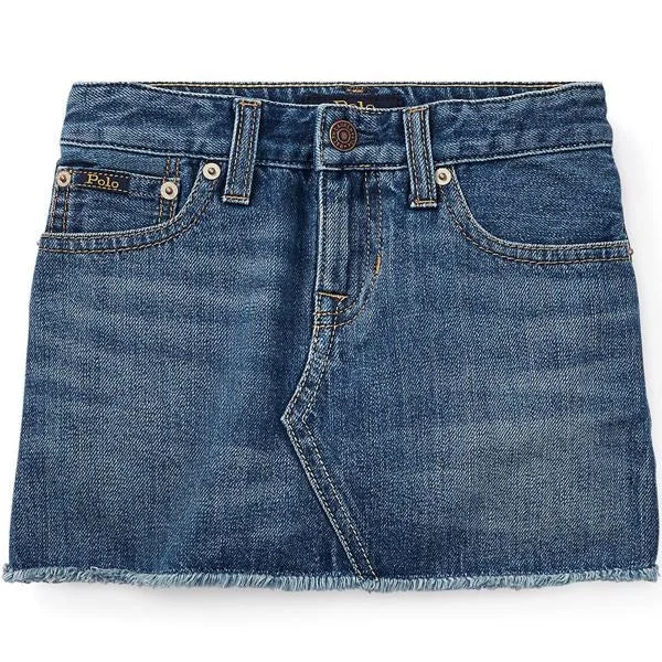 Polo Ralph Lauren Girls Bales Wash Skirt velvet skirt plush
