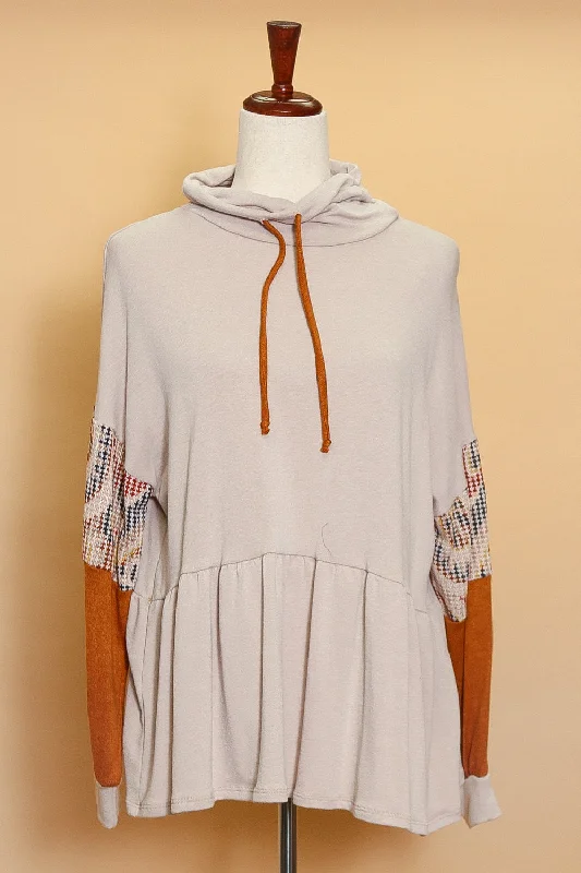 Rust Taupe Sweater Terry Blend Velvet Blend Canvas Blend