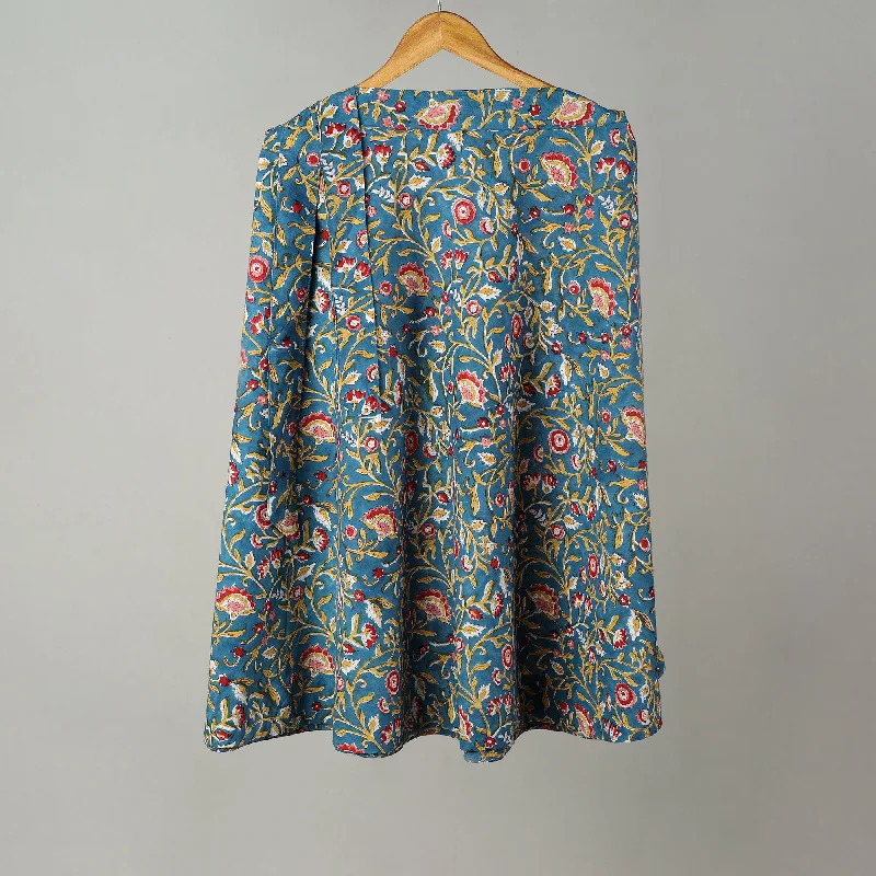 Green - Sanganeri Block Printed Cotton Wrap Around Skirt 37 leather skirt bold